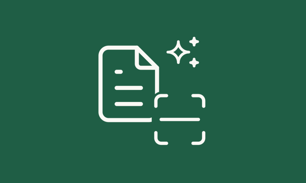 Ícone de documento com linha de leitura sobre fundo verde-menta